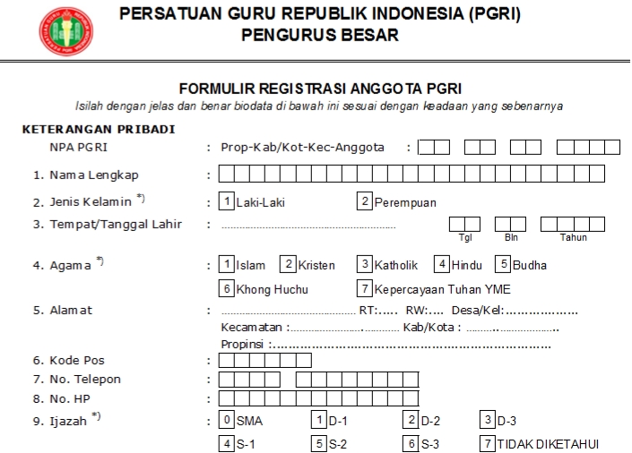 Pendaftaran PGRI Bantul - Persatuan Guru Republik Indonesia Cabang Kabupaten Bantul